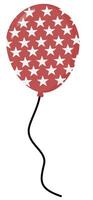 Balloon with Star Pattern Patriotic Illustration vector