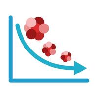 Declining Cancer Graph with Arrow vector