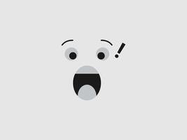 an emoji like representation of surprise or shock vector