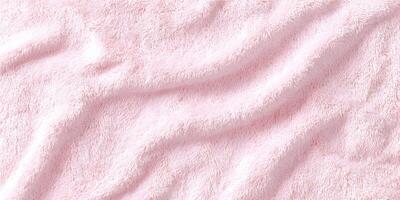 Pink Fluffy Fabric Texture Soft Plush Material Background photo