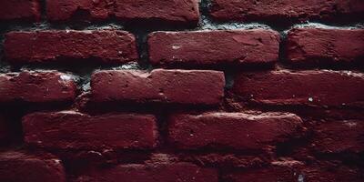 Dark Red Brick Wall Texture Background Old Grunge Masonry Design photo