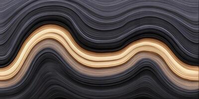 Abstract Black and Beige Wave Pattern Background Design photo