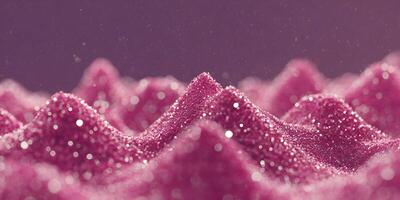 Abstract Pink Glittering Mountainscape Sparkling 3D Render photo