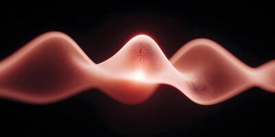 Abstract Red Orange Glowing Waves Particle Flow Background photo