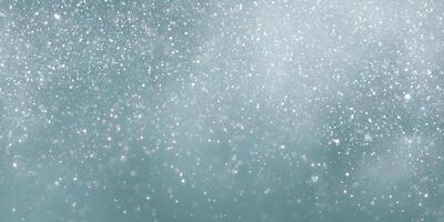 Abstract Teal Background with Sparkling Glittering Lights and Dust Particles photo