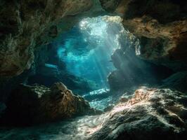 A Lively And Blindingly Bright Submerged Grotto photo