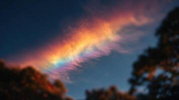 A Lush Flower Garden Beneath A Circumhorizontal Arc photo