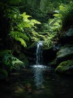 A Natural Spring In An Isolated Forest Grotto photo