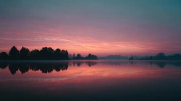 A Quiet Morning Break Of Day At A Lake photo
