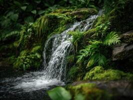 A Rejuvenating And Cascading Tropical Waterfall photo