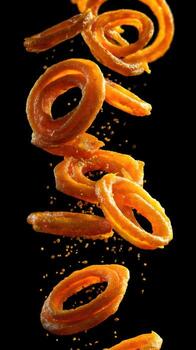 Syrupy Swirls of Falling Jalebi photo