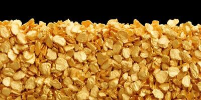 Gold Nugget Pile Texture Golden Stones Background photo