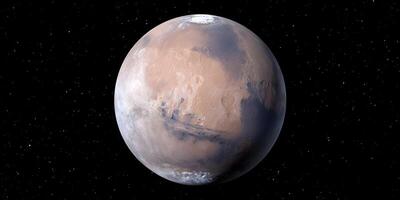 Detailed Mars Planet Render Space Imagery Red Planet Surface Texture photo