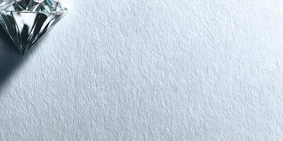 Brilliant Diamond on Light Gray Textured Background photo