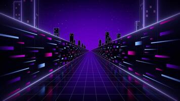 Retro 80s Style Game Tunnel video