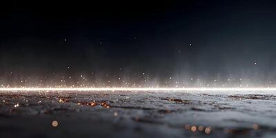 Glowing Particles on Dark Surface Abstract Background Image photo