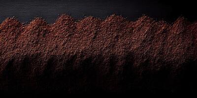 Dark Brown Cocoa Powder Pile Texture Background photo