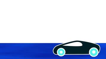Futuristic design of a car appearing to glide over water, suggesting advanced technology, innovation, or imaginative transportation systems video
