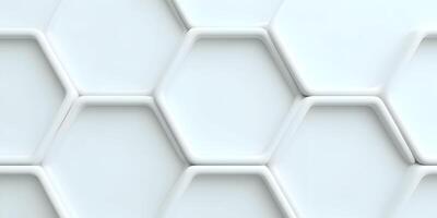 White Hexagon Geometric Pattern Background Seamless Tileable Surface photo