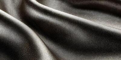 Dark Brown Satin Fabric Draped Texture Closeup Detailed Background photo