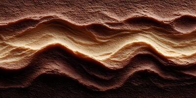 Chocolate and Vanilla Ice Cream Swirled Texture Background photo