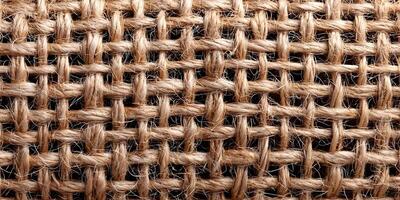 Detailed Closeup Brown Burlap Texture Seamless Pattern photo