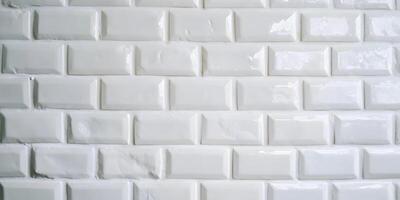 White Subway Tile Brick Wall Seamless Texture Background photo