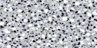 Seamless Grey and White Terrazzo Texture Background Irregular Stone Chips Pattern photo