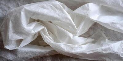 Abstract White Tissue Paper Crumpled Texture Background photo