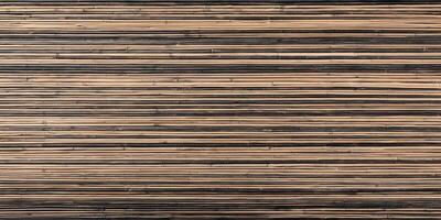 Horizontal Light and Dark Brown Bamboo Sticks Texture Seamless Pattern Background photo