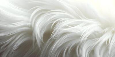 White Fur Texture Close Up Soft Fluffy Animal Hair Background photo
