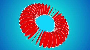Cinematic Abstract Digital Rotating Ring Motion Graphic Loop video