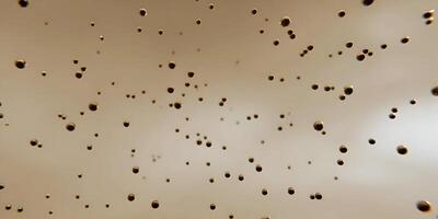 Abstract Brown Background Golden Bubbles Floating Upward photo