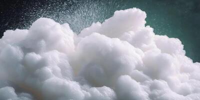 White Foam Texture Close Up Photo Sparkling Bubbles Abstract Background