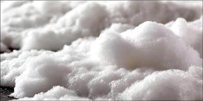 Closeup White Soap Foam Bubbles Texture Background photo