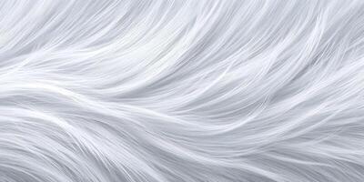 White Gray Hair Texture Background Shiny Smooth Strands Close Up photo