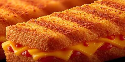 Grilled Cheese Sandwich with Ketchup Melted Cheese Toast Bread Food photo