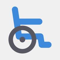 Icon wheel chair. Medical elements. Icon in flat style. vector