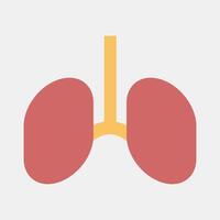 Icon lungs. Medical elements. Icon in flat style. vector