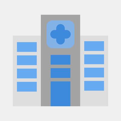 Icon hospital. Medical elements. Icon in flat style.