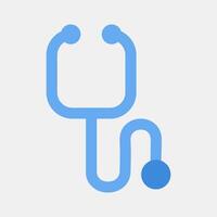 Icon stethoscope. Medical elements. Icon in flat style. vector
