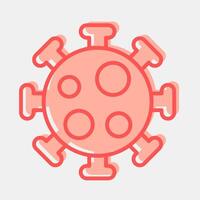 Icon virus. Medical elements. Icon in two tone style. vector