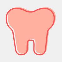 Icon teeth. Medical elements. Icon in two tone style. vector