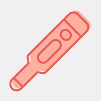 Icon thermometer. Medical elements. Icon in two tone style. vector