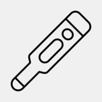 Icon thermometer. Medical elements. Icon in line style. vector