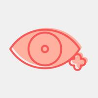Icon ophthalmology. Medical elements. Icon in two tone style. vector