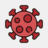 Icon virus. Medical elements. Icon in filled line style. vector