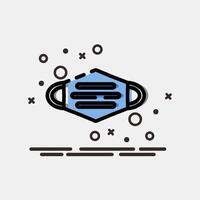 Icon mask. Medical elements. Icon in MBE style. vector