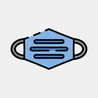 Icon mask. Medical elements. Icon in filled line style. vector