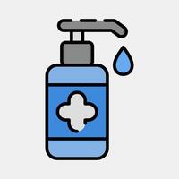 Icon hand sanitizer. Medical elements. Icon in filled line style. vector